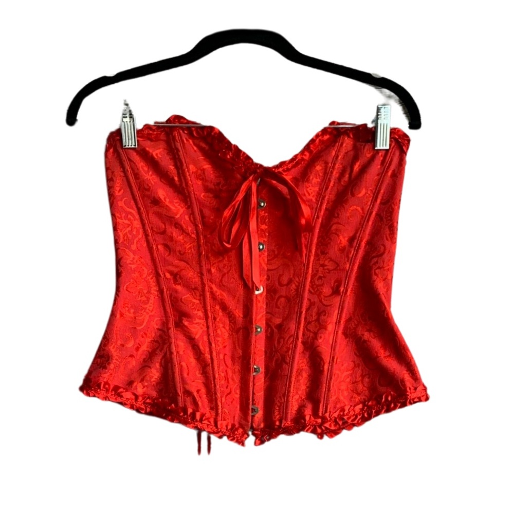 Red Brocade Corset